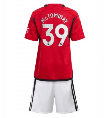 Manchester United Scott McTominay #39 Hemmakläder Barn 2023-24 Kortärmad (+ Korta byxor)
